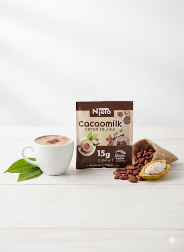 Cacao soluble CACAOMILK sobre 15 grs caja de 50 unidades